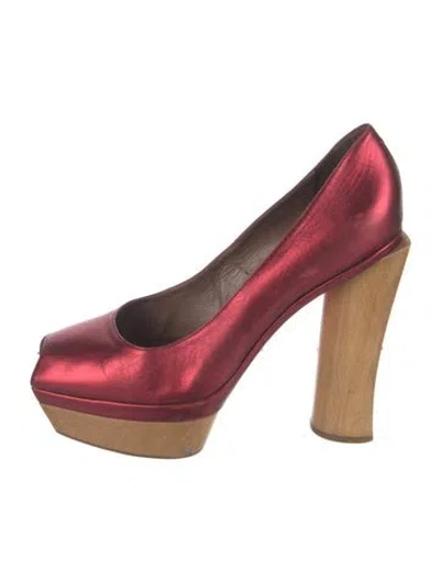Pre-owned Marni Leather Pumps In Red