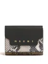 Marni Leather Python-print Wallet In Multi