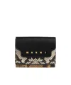 Marni Leather Python-print Wallet In Multi