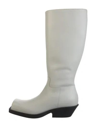 Pre-owned Marni Leather Rain Boots In White