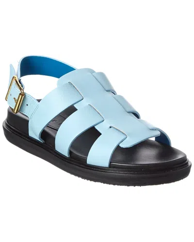 Marni Leather Sandal In Blue