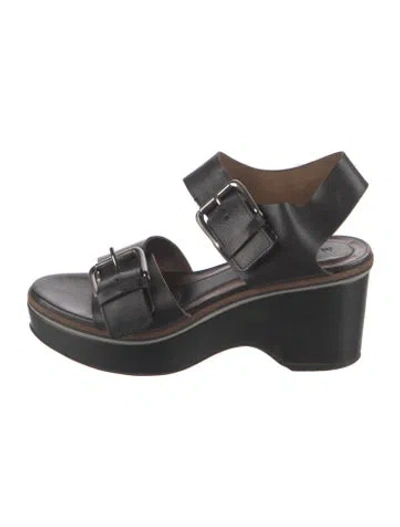 Pre-owned Marni Leather Sandals In Black