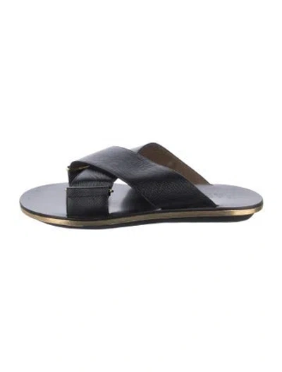 Pre-owned Marni Leather Sandals In Black