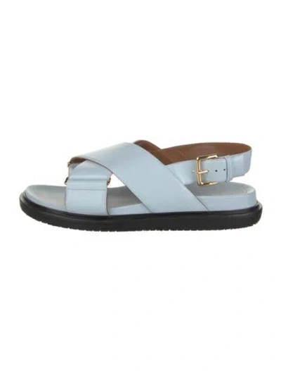 Pre-owned Marni Leather Sandals In Blue