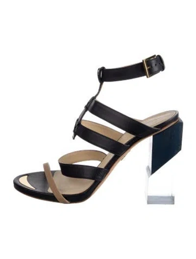 Pre-owned Marni Leather Sandals In Blue