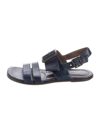 Pre-owned Marni Leather Sandals In Blue