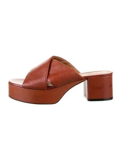 Pre-owned Marni Leather Sandals In Brown