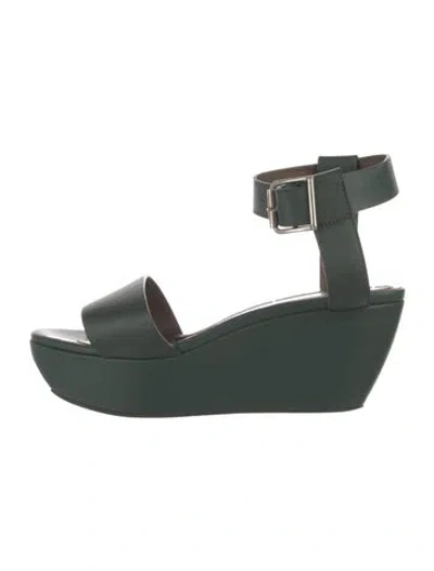 Pre-owned Marni Leather Sandals In Green