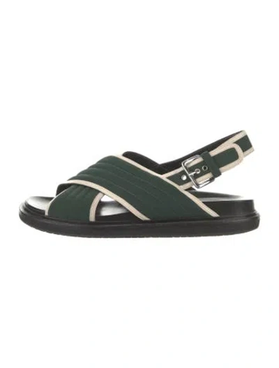 Pre-owned Marni Leather Sandals In Green