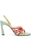 Marni Leather Sandals In Red