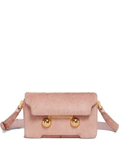 Marni Leather Shoulder Bag In 00c13 Pink Gummy
