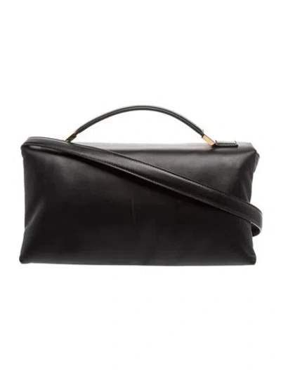 Pre-owned Marni Leather Shoulder Bag In Black