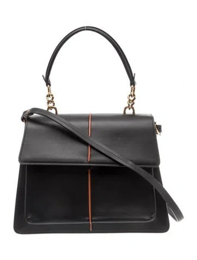 Pre-owned Marni Leather Shoulder Bag In Black