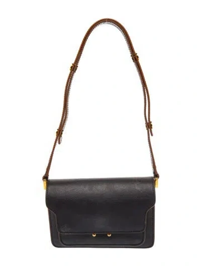 Pre-owned Marni Leather Shoulder Bag In Black