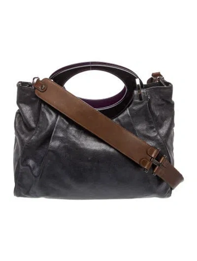 Pre-owned Marni Leather Shoulder Bag In Black