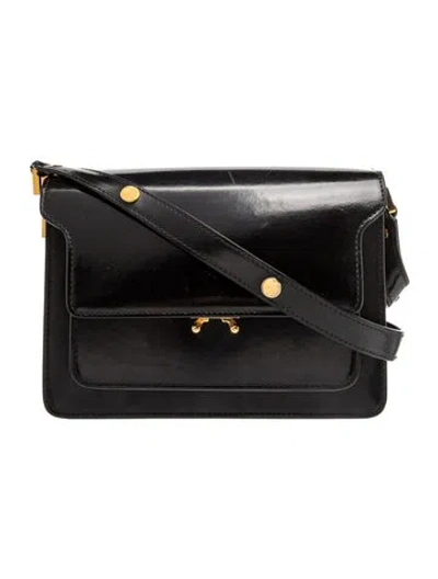 Pre-owned Marni Leather Shoulder Bag In Black