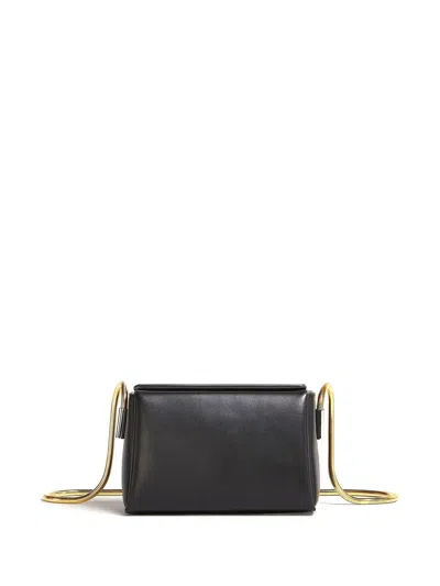 Marni Leather Shoulder Bag In Black