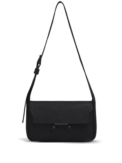 Marni Leather Shoulder Bag In Black