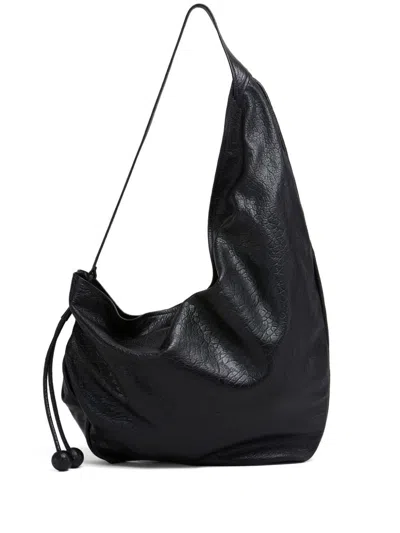 Marni Leather Shoulder Bag In Black