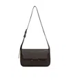 Marni Leather Shoulder Bag In Black