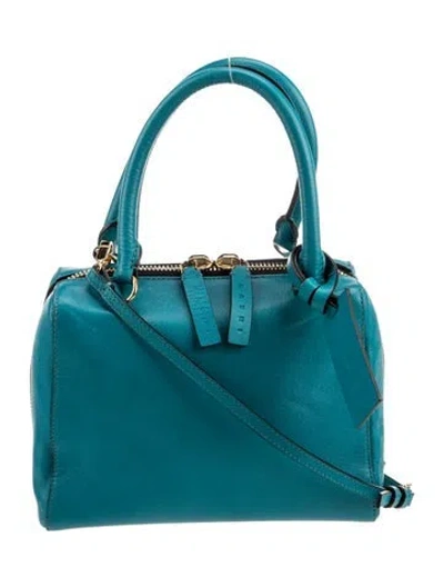 Pre-owned Marni Leather Shoulder Bag In Blue