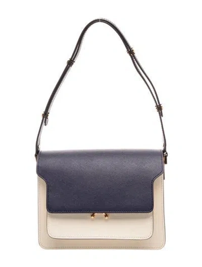 Pre-owned Marni Leather Shoulder Bag In Blue