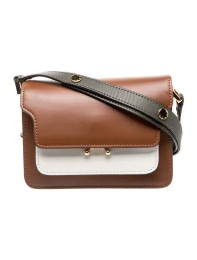 Pre-owned Marni Leather Shoulder Bag In Brown