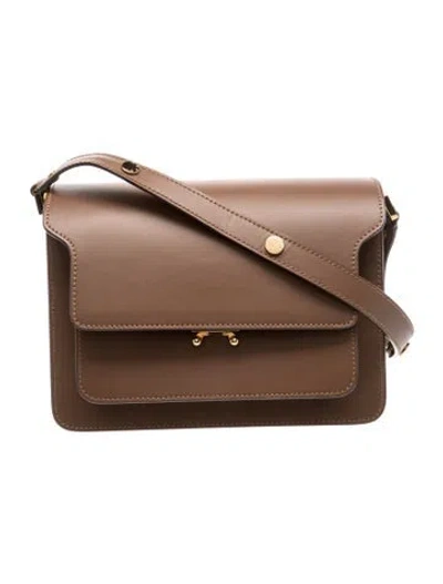 Pre-owned Marni Leather Shoulder Bag In Brown