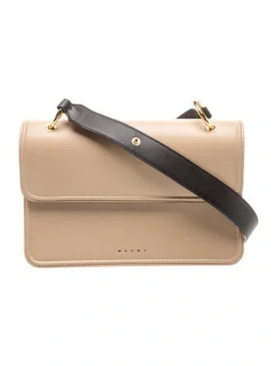 Pre-owned Marni Leather Shoulder Bag In Brown