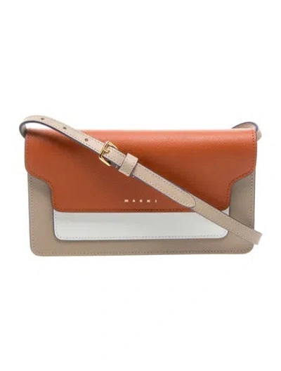 Pre-owned Marni Leather Shoulder Bag In Brown
