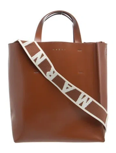 Pre-owned Marni Leather Shoulder Bag In Brown