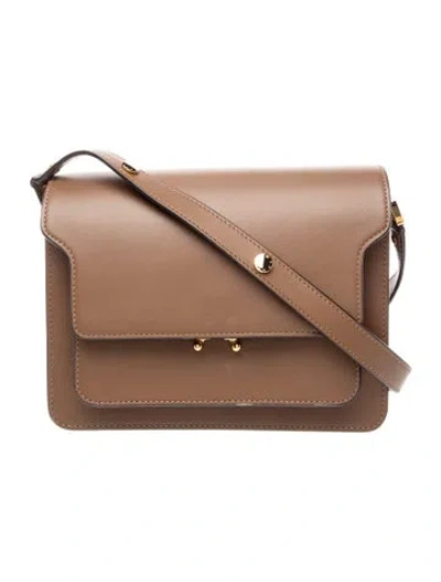 Pre-owned Marni Leather Shoulder Bag In Brown