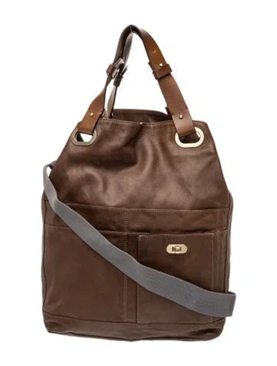Pre-owned Marni Leather Shoulder Bag In Brown