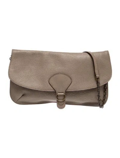Pre-owned Marni Leather Shoulder Bag In Gray