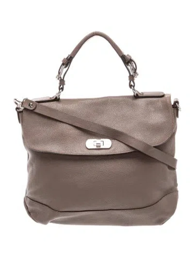 Pre-owned Marni Leather Shoulder Bag In Gray
