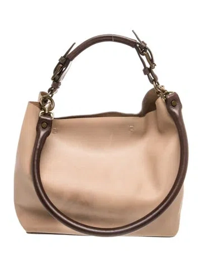 Pre-owned Marni Leather Shoulder Bag In Neutral