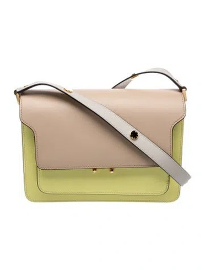 Pre-owned Marni Leather Shoulder Bag In Neutral