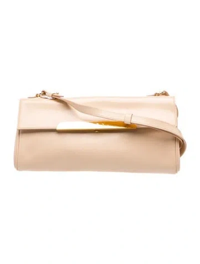 Pre-owned Marni Leather Shoulder Bag In Neutrals