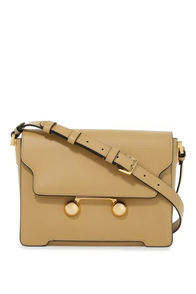 Marni Leather Shoulder Bag In Nomad (beige)