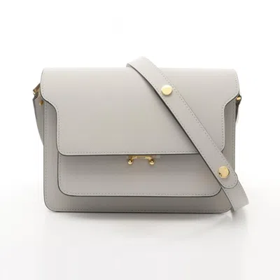 Pre-owned Marni Leather Shoulder Bag () In Gray