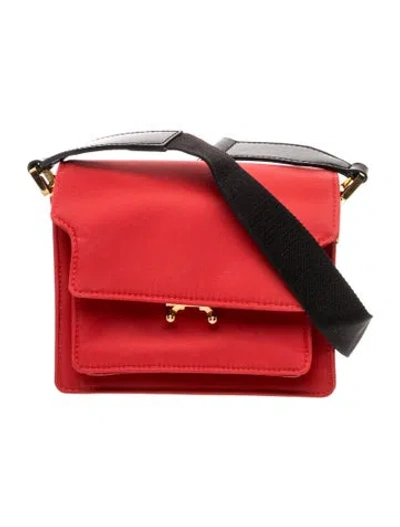 Pre-owned Marni Leather Shoulder Bag In Red