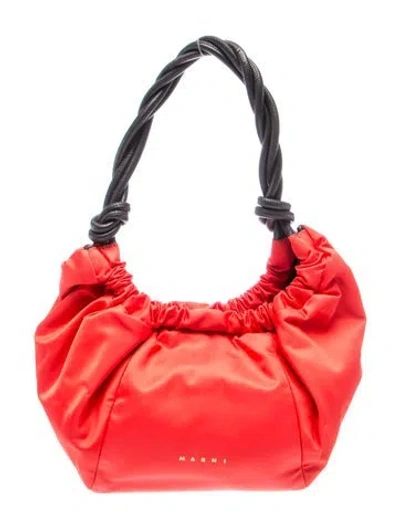 Pre-owned Marni Leather Shoulder Bag In Red