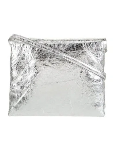 Pre-owned Marni Leather Shoulder Bag In Silver