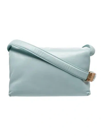 Pre-owned Marni Leather Shoulder Bag W/ Tags In Blue