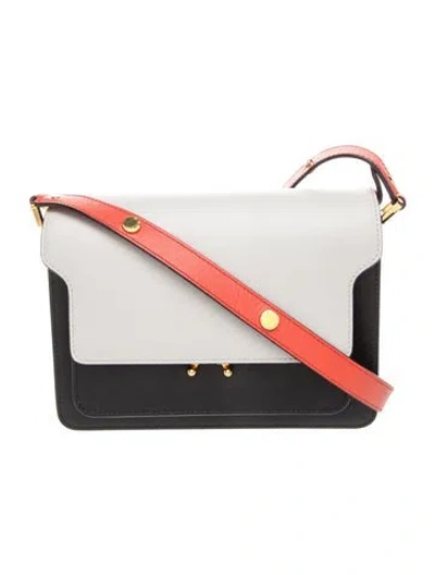 Pre-owned Marni Leather Shoulder Bag In White