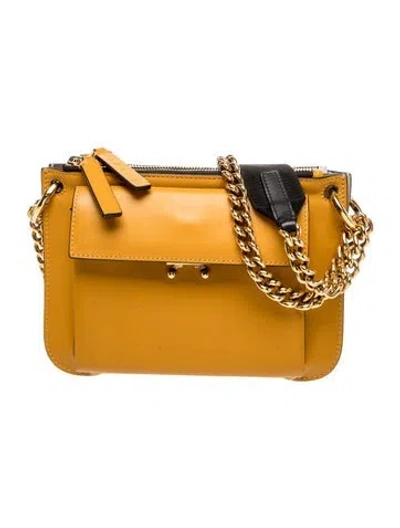 Pre-owned Marni Leather Shoulder Bag In Yellow