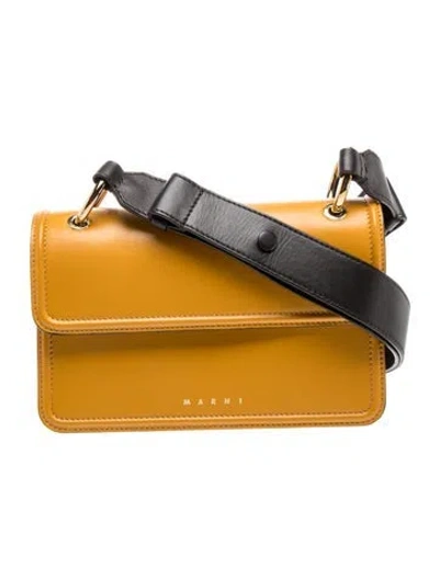 Pre-owned Marni Leather Shoulder Bag In Yellow