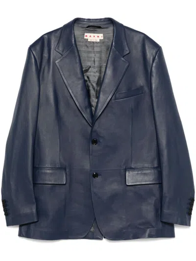 Marni Sakko Aus Leder In Blau