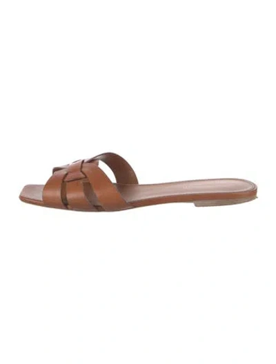 Pre-owned Marni Leather Slides In Black/pink
