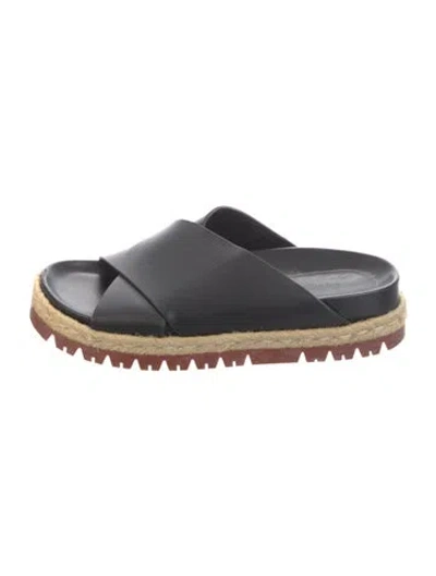 Pre-owned Marni Leather Slides In Multicolor